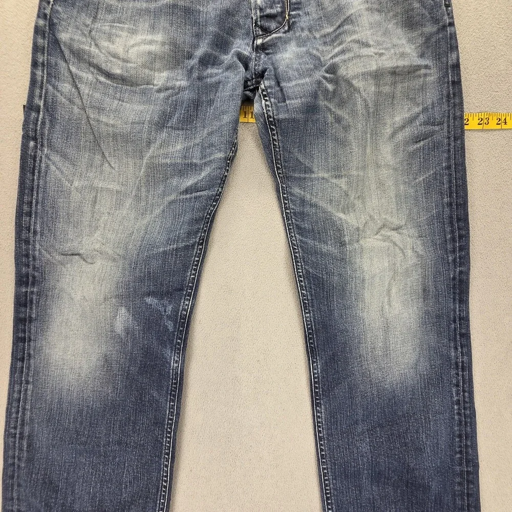 Diesel Jeans Mens 30x30 Blue Larkee Regular Straight Stretch Button Fly 008B2